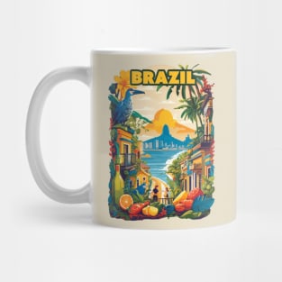 Vintage Travel Brazil Design Mug